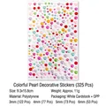 Colorful 325pcs self-adhesive pearl stickers for kids DIY crafts and stage decoration - Colorful Pearl Gem Stickers