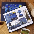 Van Gogh Starry Night stationery gift set featuring art notebook and bookmarks - Starry Night Over the Rhone Bookmark Set