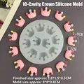 Silicone crown fondant mold with 10 holes for DIY chocolate and cake decoration - 10-Hole Crown Mold