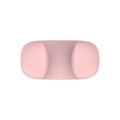 Pink silicone C-shaped cord organizer for rice spoons with rounded ends on white background - KS01 / Pink