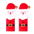 Dos tarjetas de Papá Noel para envolver dulces y galletas navideñas de regalo - 12 Papá Noel + 3 Pegatinas