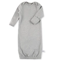 Newborn long sleeve grey cotton sleep sack with elastic hem and side size label - 59cm / Gray