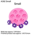 Stampo in silicone rosa per girasoli decorazione torte con piccoli fiori viola decorativi - Stile 1 / Rosa
