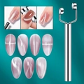 Double-headed magnetic tool for cat eye nail art creating various light and shadow effects - 3-in-1 Y-Shape Cat Eye Magnet