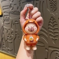 Cute Capybara keychain in orange hoodie for bags and stress relief creative gifts - Capybara Face Changing Doll