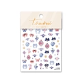 5D embossed nail stickers featuring pink hearts and punk elements, model to 1850 - Punk Magical Girl Elements (to1850)