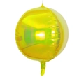 Glossy golden 4D round aluminum foil balloon for birthday and wedding celebrations - 22 Inch / Neon Yellow