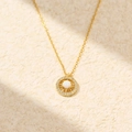 Collana con ciondolo a stella dorata con opale bianco e zirconi su argento s925 - Argento 925 / Oro