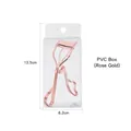 Rose gold carbon steel eyelash curler with PVC box, dimensions 13.5cm x 6.2cm - Rose Gold (PVC Box)