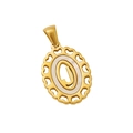 Pendentif lettre J doré avec fond en nacre blanche et cadre en dentelle de cœur - Lettre J (Pendentif Seul)