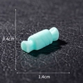 Miniature de citrouille d'Halloween en résine cyan translucide, taille 1,4cm sur 0,4cm - Style 14 Bonbon Bleu