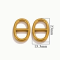 Ovale gouden roestvrijstalen varkensneus sluiting voor DIY sieraden, maat 23mm - Groot Goud / 23mm x 15.3mm