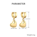 Tabella taglie dettagliata per orecchini a cuore in acciaio inossidabile oro - Stile Solido (KE109725-Z) / Oro