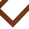 Brown paper mat board with 45-degree bevel cut showing white core for creative frames - Brown (textured)