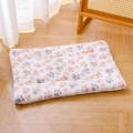 Detail of thickened plush pet mat featuring pink and grey paw prints on white fabric - 32*25cm (Within 1.5kg) / Off-white Paw Mat