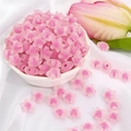 Pink star-shaped acrylic beads with frosted finish for DIY jewelry and necklaces - Light Pink Frosted Star (83pcs)