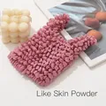 Elastic tote bag in rubber pink finish with textured bubble fabric for daily use - Dusty Pink