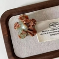Flower shaped acetate hair clip with brown and white marble finish for women - Green Coffee Flower