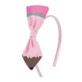 Pink bow headband with creative pencil motif for girls back to school hair styling - Pink Pencil Headband