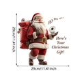 Funny 3D Santa Claus toilet wall sticker holding paper roll for Christmas bathroom decor - Santa Holding Toilet Paper / 29*29cm