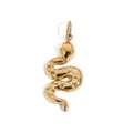 14K gold plated stainless steel snake pendant with textured dots, 25x13mm size - S-shaped Snake Pendant (AP39993)