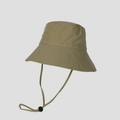 Detail eines Sonnenhuts mit breiter Krempe, verstärkten Nähten und verstellbarem Kordelzug - M (56-58cm) / Grün