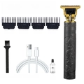 Golden dragon hair clipper set with 4 guide combs, USB cable, brush, oil and packing box - Black Dragon Pattern - ABS Body