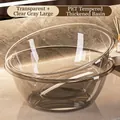 Large PET thickened washbasins in transparent and gray finish for home use - 2-Pack Large Transparent + Grey