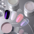 Polvo de uñas cromado NDA014 en rosa holográfico con un acabado perlado brillante - Estilo Rosa Holográfico(A014)