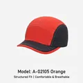 Outdoor 5-panel baseball cap in orange and grey plaid with quick-dry fabric - 54-58cm (Adjustable) / Orange