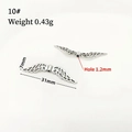Silver vintage wing alloy pendant for DIY jewelry making 31mm length and 1.2mm hole size - 10#