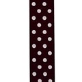 Dark burgundy grosgrain ribbon with white polka dots for DIY hair bows and gift wrapping - 1CM*100 Yards 3 Dots / Black