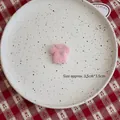 Pink felt T-shirt craft accessory with grey heart detail, sized 3.5cm for DIY decor - Pink Short Sleeve
