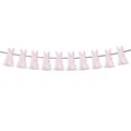 Ghirlanda di coniglietti rosa di Pasqua con code a pompon bianchi per decorazioni - Striscione Coniglietto di Pasqua Rosa