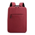 Waterproof 15.6 inch laptop backpack in deep red fabric with minimalist commuter design - Wine Red (Without USB)