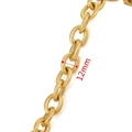 DIY jewelry 12mm wide gold stainless steel thick cable chain with twisted texture - 12mm Spiral Twisted Texture / Gold