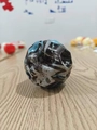 High bounce moon ball toy with abstract black white and blue pattern on wood surface - Camouflage 4-Color Grey