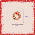 Pendentif couronne de Noël en émail avec nœud rouge pour création de bijoux DIY - Couronne de Noël - Petite