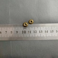 Detail of 6mm gold-plated stainless steel spacer beads for DIY jewelry making - Positioning Bead / 8x4x2.7mm / Gold