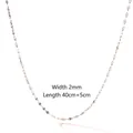 Rose gold 2mm lip chain necklace in stainless steel, 40cm length with 5cm extension - 2.0 Lip Chain