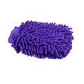 Thick purple chenille car wash glove made of high-density microfiber for detailing - 80g / Double Sided Chenille Purple