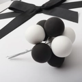 Colorful balloon cake topper made of soft clay in black and white finish - Ball Bundle / Black White Ball Bundle