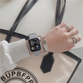 Detail view of grey silicone digital watch with astronaut motif and silver chain bracelet - Watch Only / Grey (GD2512-130-05)