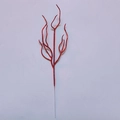 Detail of red glittered artificial coral branch for Christmas festive party decoration - Red