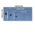Blue microfiber pet towels in three sizes with black paw prints for dogs and cats - Lake Blue