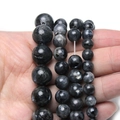 Natürliche Labradorit-Rundperlen mit blauem Glanzeffekt in drei verschiedenen Größen - 8mm (ca. 45 Stück)