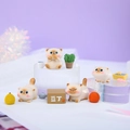 Cute cat miniature blind box set with 4 cartoon figures and miniature accessories - 0127 Little Siamese Bean 4pcs / Full Set