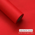 Waterproof Chinese Red flower wrapping paper roll 58cm by 8 yards for festive bouquets - Roll (58cm*7m) / China Red