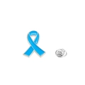 Broche ruban bleu en alliage argenté émaillé pour la sensibilisation et la charité - Petit / Bleu