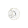 Faceted transparent crystal charm bead with silver core for European bracelets - Style 29 (Clear)